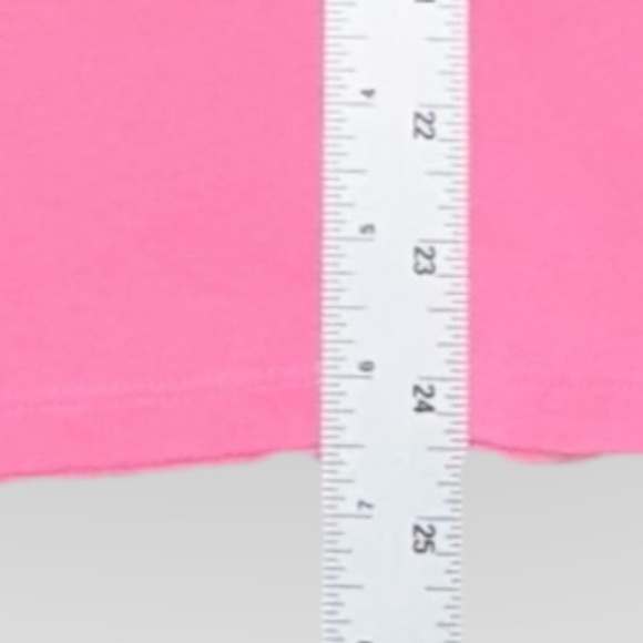 TALBOTS SPLIT NECK COTTON TEE - SOLID PINK - Picture 12 of 12